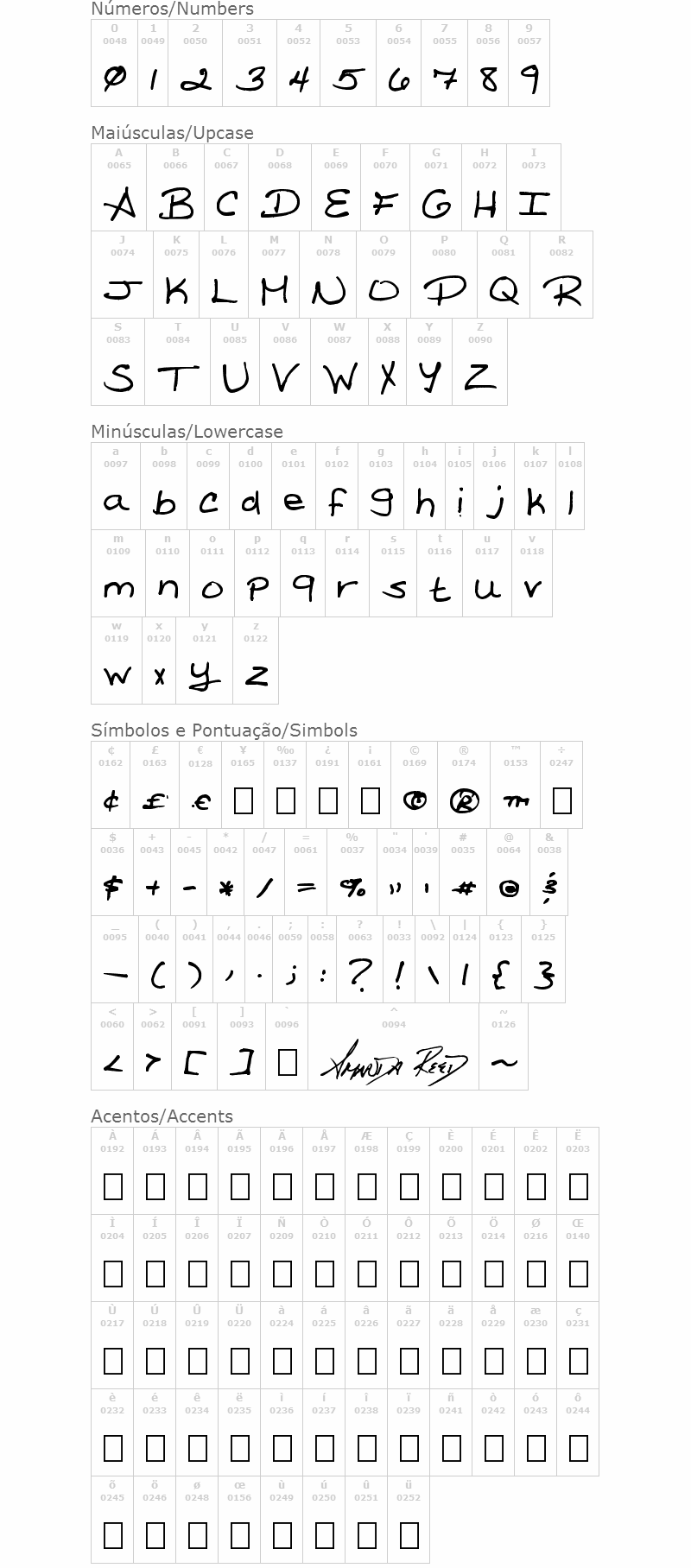 Amanda Reed's Font